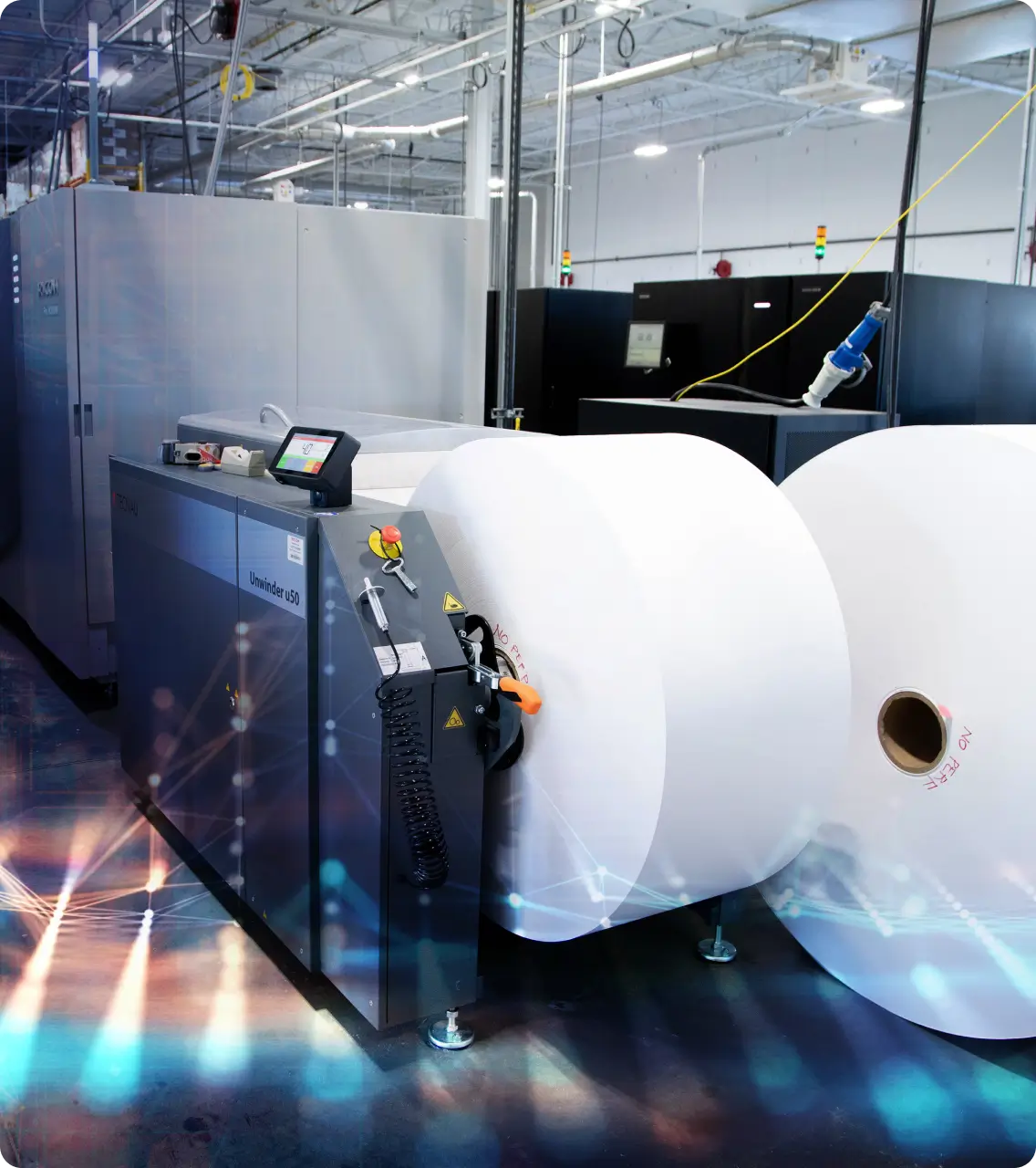 WPS Data Logistics' facility showing our paper processing equipment.